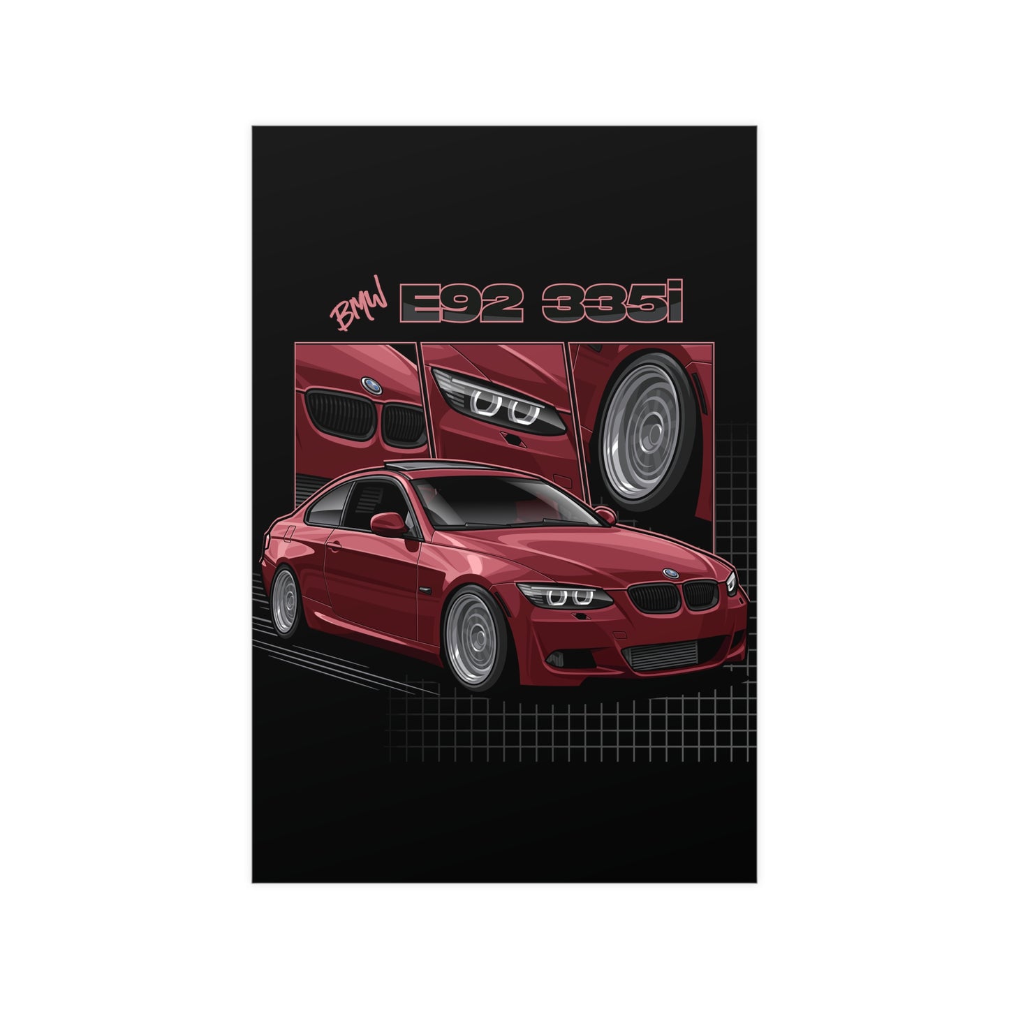 Red e92 335i poster