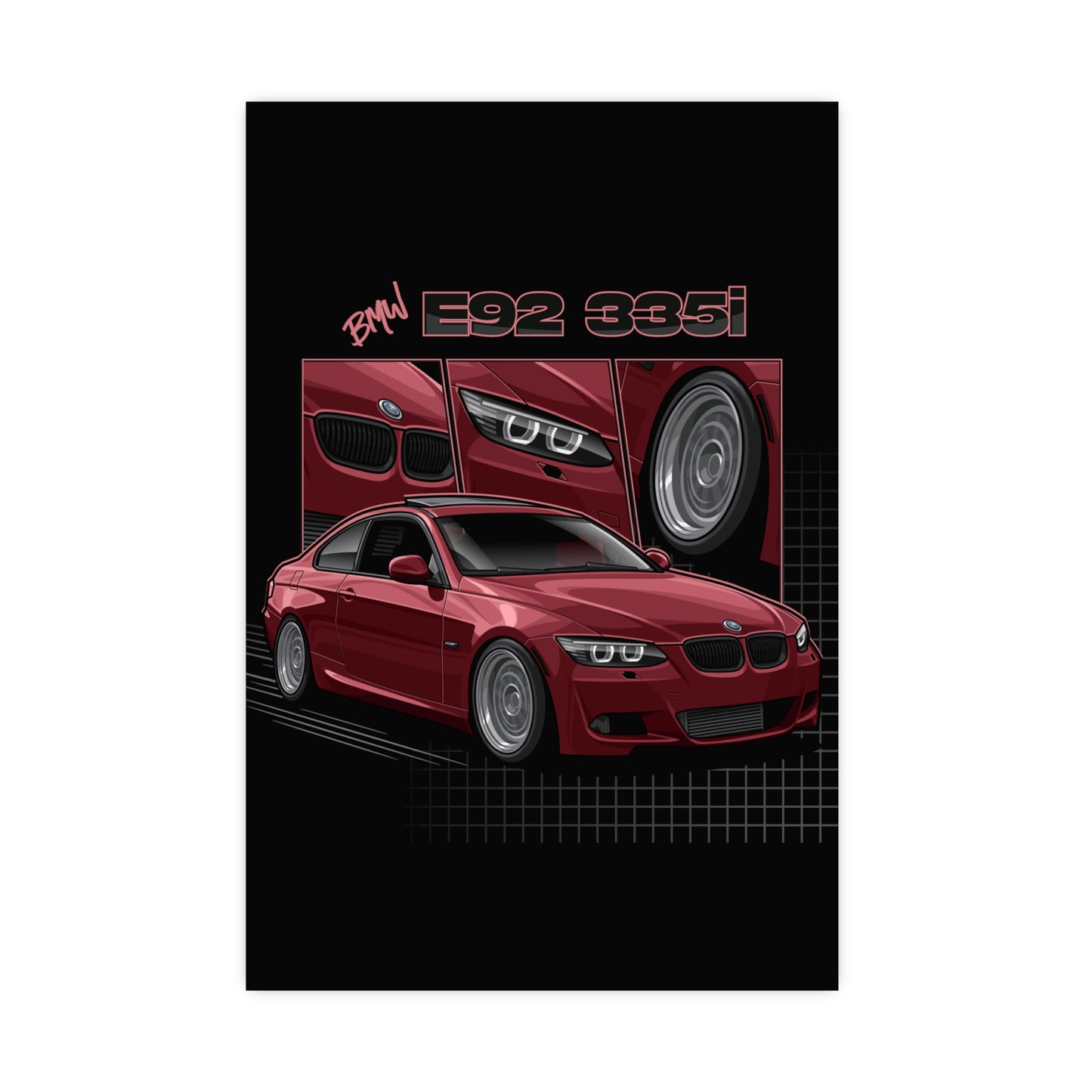 Red e92 335i poster