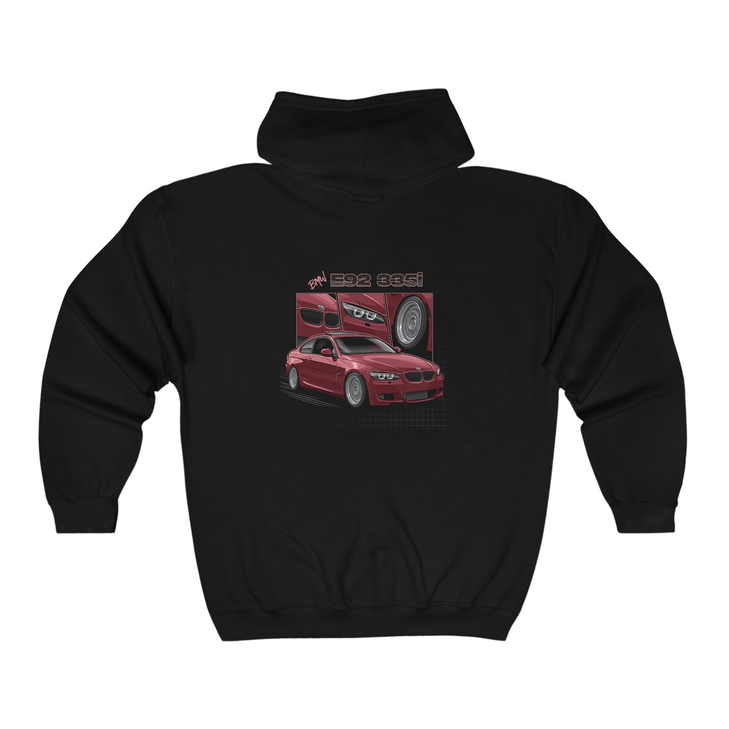 Red e92 Zip up hoodie