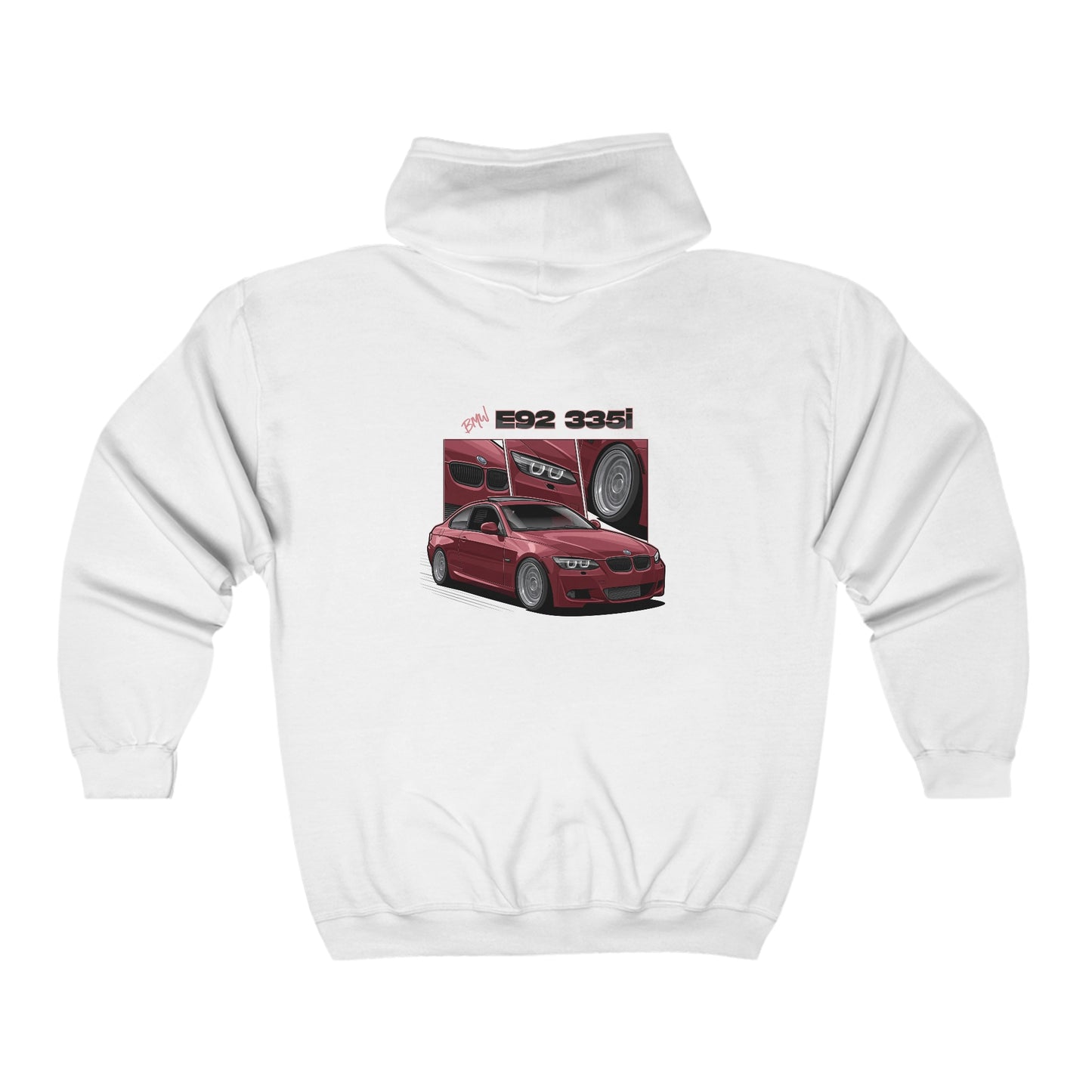 Red e92 Zip up hoodie