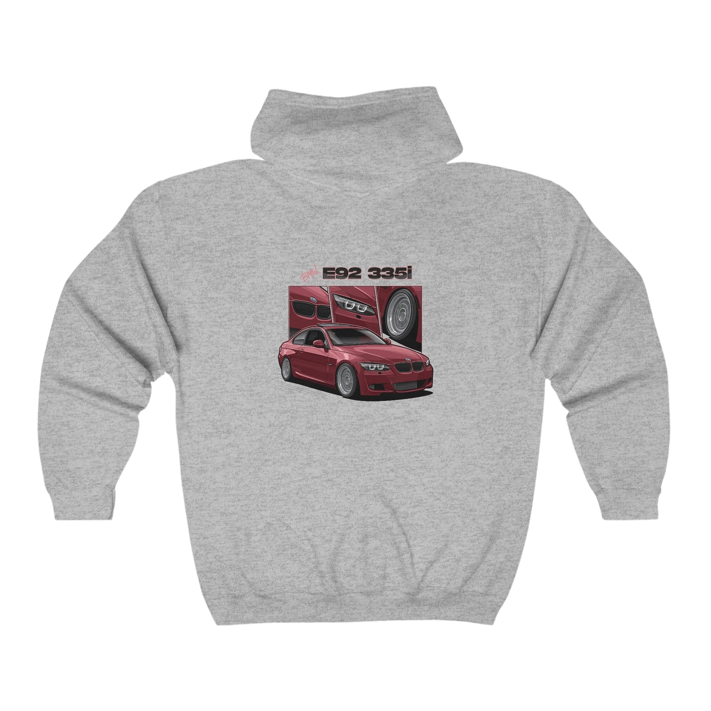 Red e92 Zip up hoodie