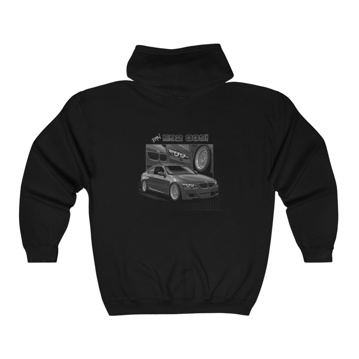 Grey e92 Zip up hoodie