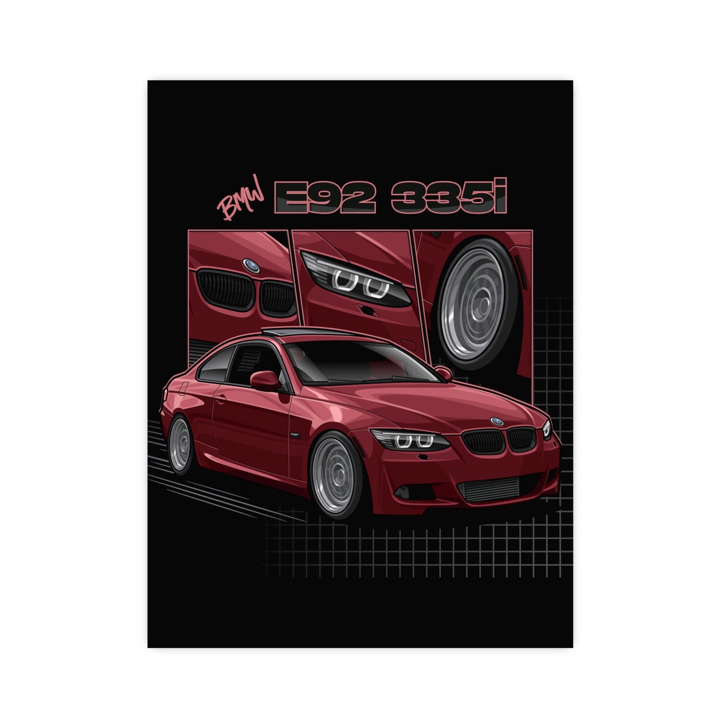 Red e92 335i poster